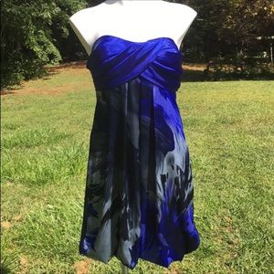 Wendye Chaitin lined satin balloon hem dress 9/10